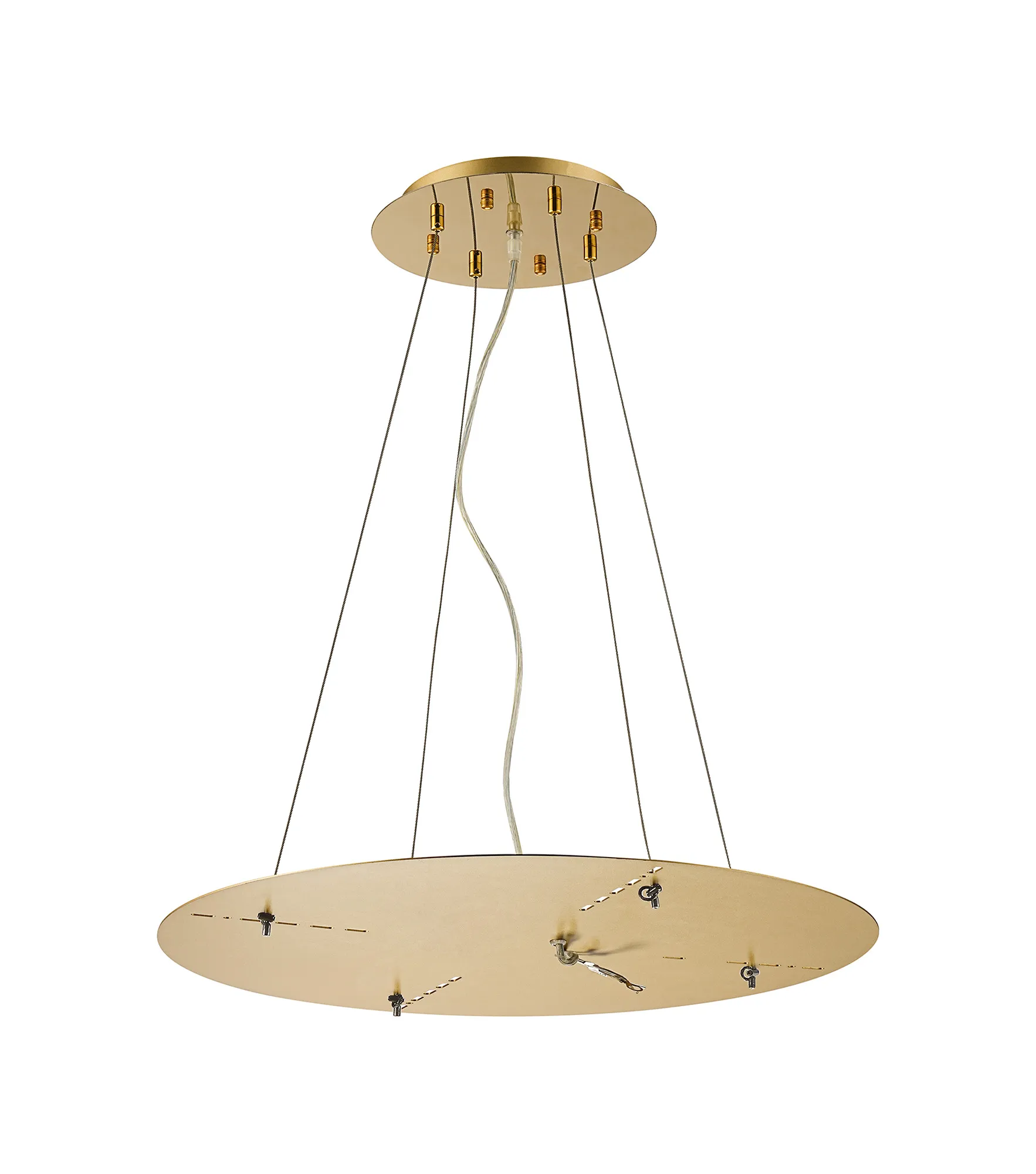 D0722  Lowan 590mm 3m Suspension Plate (Max Load 40kg) French Gold, Painted Gold
